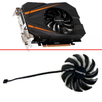 For Gigabyte RX 560 550 GTX 1050 1050TI 1060 1070 1080 GTX1060 Graphics Card 88MM 4PIN Cooling Fan T129215SU PLD09210S12HH