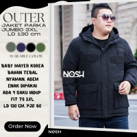 Sweater Jaket Parka Pria Jumbo 3XL / Men's Basic Parka Jacket NOSH Fashion Jacket Musim dingin