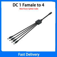 DC Power Splitter 4/8 Way Power Splitter Cable 1 Male to 2/4 Dual Female Cord for CCTV Camera 5.5mm / 2.1mm