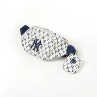 Tas MLB NY MONOGRAM NAVY IVORY WHITE WAIST BAG WITH POUCH 100% ORIGINAL 31X15X8CM
