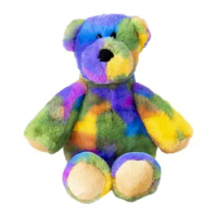 Kanye Teddy Bear Plush Toy Colorful Cartoon Rainbow Bear Stuffed Soft Toy Graduation Bear Doll Children Christmas Birthday Gifts
