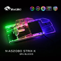 Bykski N-AS2080STRIX-X Gpu Water Block,Full Cover Graphics Card Water Cooling Block,for Asus Rog Strix-RTX2080-O8G-Gaming
