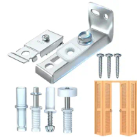 Bifold Door Hardware Repair Kit Metal Closet Door Hardware Kit Sturdy Bi-Fold Sliding Door Replacement Accessories with 22Pcs
