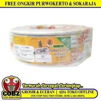 3 INTI x 1.5 MM x 50 M / KITANI NYMHY Serabut Kabel Tembaga SNI Putih Roll