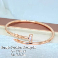 Gelang Bangle Paku Rosegold Emas 17k 750 7,47gr-D5,4