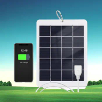 Solar Charger 3W 5V Outdoor USB C Portable Solar Panels Power Bank Waterproof Monocrystalline Module DIY Solar Panel Kit