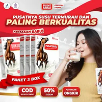 PUSAT SUSU - SUSU KUDA Terbuat Dari Susu Kuda Murni + Krimer Bubuk Rendah Gula & Lemak Paket 3 Box