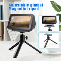 Loudspeaker Stand for Echo Show 8 Smart Speaker Adjustable Tripod Holder with 360 Degree Ball Head Magnetic Attachment
