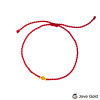 Jove gold漾金飾 蜜糖黃金紅繩手鍊-紅