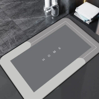 Soft Diatom Mud Absorbent Mat Bathroom Floor Mat Non-Slip Bathroom Floor Mat Bathroom Toilet Carpet