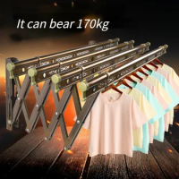 Retractable Clothes Hanger, Outdoor Folding Quilt Hanger, Pulling and Pushing Drying Rack, Balcony Outside Clothes Hanger