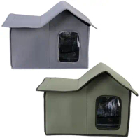 Outdoor Cat House Waterproof for Winter dog Outdoor Pet House Foldable Pet Shelter Rainproof Dog House Cat House Villa Tent