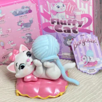 2024 Miniso Disney Lucifer Marie Cat Blind Box Figure Kawaii Mysterious Surprise Box Fluffy Cat Guess Bag Toy Xmas Gift Decor