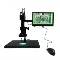 2019 ideo Microscope VMS16M35 HD-MI/USB/WIFI Digital Microscope Camera with 10A Stand +13.3 inch HD Monitor +32G TF Card