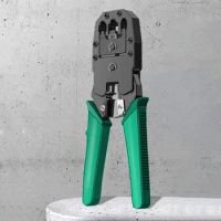 RJ11 RJ45 Crimping Tool Multifunctional LAN Cable Crimper Cutter Stripper Plier Cable Stripper Pressing Clamp for Cat5 Cat6 Cat7