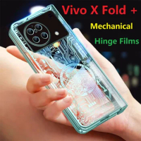 Plating Mechanical For Vivo X Fold Plus Case Glass Film Screen Protector Hinge Protection Cover