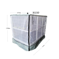 [COD ตาข่ายกันยุง N150 สำหรับกรงขนาดใหญ่พิเศษ ขนาด 160W*107L*130H ซม.ด้านบนของผ้าเป็นมุ้งกันยุงกันน้