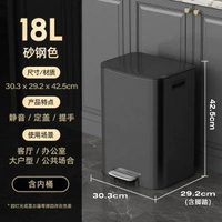 特大號60升不鏽鋼垃圾桶家用大容量客廳臥室腳踏式白色衛生間輕奢