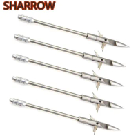3/6/12Pcs Bowfishing Arrowheads Bow Fishing Slingshot Dart Arrowhead Tips Fish Stainless Steel For Catapult Shooting Accessories