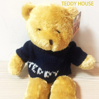 【TEDDY HOUSE 泰迪熊】泰迪熊玩偶公仔絨毛娃娃帥氣藍毛衣軟毛泰迪熊