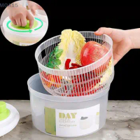 Vegetable Fruit Dehydrator Wash Basin Drain Basket Dryer Manual Household Kitchen Gadget