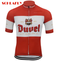 Duvel 1871 red blackcycling jerseys summer short sleeve retro bike wear jersey road jersey cycling clothing schlafly cycling top