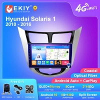 EKIY T7 For Hyundai Solaris 1 2010 - 2016 Car Radio Multimedia Video Player Navigation stereo GPS Android 10 No 2din 2 din DVD