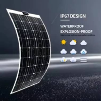 Panel Surya 50 WP Pembangkit Listrik Tenaga Matahari Panel Surya Monocrystaline IP67 Anti Air