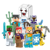 Khối Xây Dựng, Tương Thích Với LEGO Minecraft Dòng, Khỏa Thân, Mô Hình Nhỏ Ngựa Phi Công, Người Chia