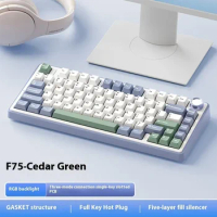 AULA F75 esports game mechanical keyboard, 3 modes, RGB hot swappable, wireless gaming keyboard pad, customized keyboard