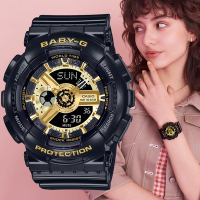 CASIO 卡西歐 BABY-G 立體層次雙顯腕錶 母親節 禮物 43.3mm / BA-110X-1A