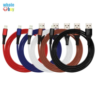 300pcs/lot wholesale 1m Durable Nylon braided Type C Micro 5pin 8Pin 2A fast charging game cable For Samsung iphone Huawei HTC