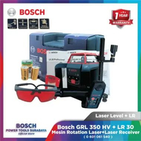 Bosch GRL 350 HV Laser Level + Laser Receiver LR 30 Rotating Laser Horizontal & Vertical