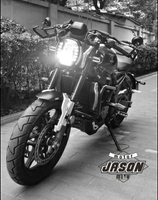 無極300AC改裝M型CAFE款趴把LX300-6C復古反光鏡300R手把防摔牛角