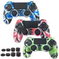 500pcs for Dualshock 4 PS4 Slim Pro 9 in 1 Studded Skin Premium Protective Anti-slip Soft Silicone Grip Case Cover Controller