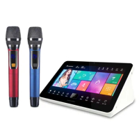 15.6" Touch Screen 2TB HDD Five In One Karaoke Player Machine with Wireless Microphone