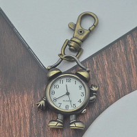 Men and Women Necklace retro Flip Pocket Watch Student Quartz Watch Mini Keychain Hanging Watch Cute