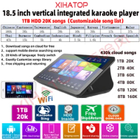 18.5“ Home ktv karaoke player, karaoke home jukebox, home theater K song station, 1TB HDD 20k songs, Chinese and English system