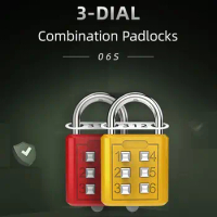 6 Digit Button Password Lock Portable Anti-theft Backpack Zipper Lock Travel Luggage Padlock Dormitory Cabinet Door Lock