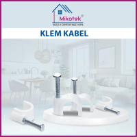 Mikotek Klem Kabel / Klem Paku Beton Putih