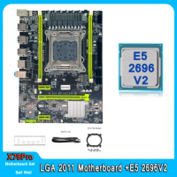 X79 PRO Motherboard Set LGA2011 E5 2696 V2 Support DDR3 REG ECC Memory CPU Combo Kit Xeon E5 2696V2 PCI-16 NVME M.2 Server M-ATX