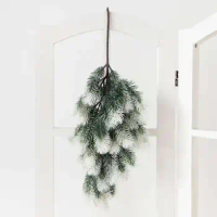 Artificial Plants Christmas Plastic Pine Needles Rattan Fake Flowers Hanging New Year's Eve Decorations Home Garden Wedding Room