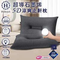 【Hilton 希爾頓】超導石墨烯5D涼爽止鼾枕(枕頭/機能枕/止鼾枕)(B0089)