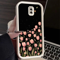 เคสโทรศัพท์, ดอกทิวลิปและการออกแบบท้องฟ้าเต็มไปด้วยดวงดาว, เข้ากันได้กับ Samsung Galaxy J6 + 2018, S