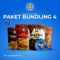 CIKUKEUN -BUNDLING 4 + MARCHANDISE - Basreng Stick Keripik Basreng  Keripik Singkong Keripik Pisang 