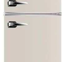 FRIGIDAIRE EFR840-Cream EFR840 Retro Mini Fridge with Freezer &amp; Side Bottle Opener-Small 2 Door Refrigerator -3.1 Cu Ft