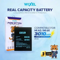 WIXEL Baterai Compatible For MiA2 Mi A2 Mi 6X Mi6X BN36 Batre Batrai Battery BN 36 Double Power Dual
