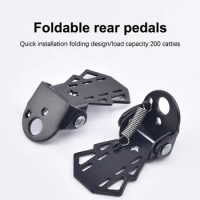 A Pair Bicycle Rear Seat Manganese Steel Pedals Mountain Bike Children Bicycle Foldable Rear Wheel Carrier Pedal Accessories