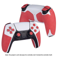 Red TALONGAMES Controller Grips For Playstation 5 DualSense,Anti-Slip,Sweat-Absorbent, Textured Skin Kit for PS5 Controller Grip