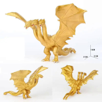 18ซม. Godzilla King Ghidorah Gold King Of Monsters 3หัว Dragon King Ghidorah PVC Golden Dragon Action Figure Collection ของเล่น